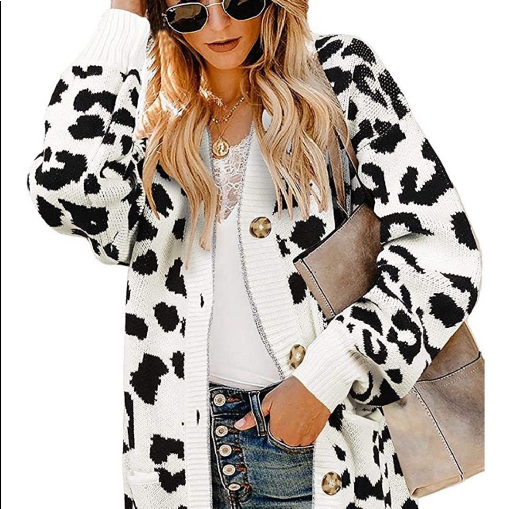 New without tags White button up sweater